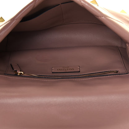 Valentino Garavani Nappa Large Roman Stud Shoulder Bag Rose Cannelle 6 of 14