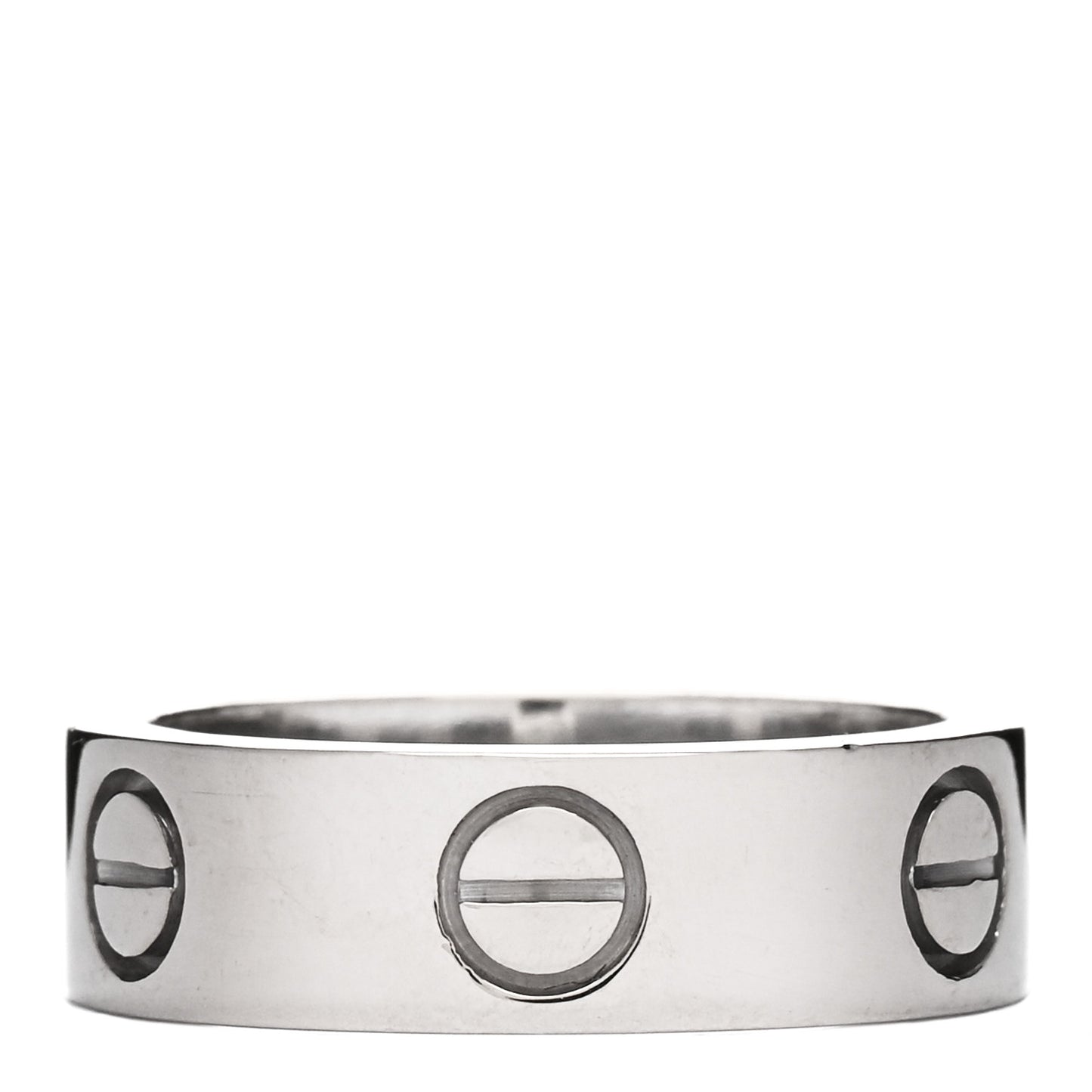 18K White Gold 5.5mm LOVE Ring 49 4.75