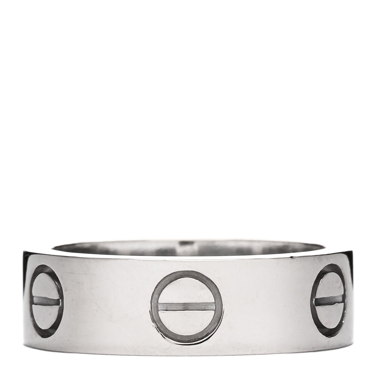 Cartier 18K White Gold 5.5mm LOVE Ring 49 4.75 1 of 3