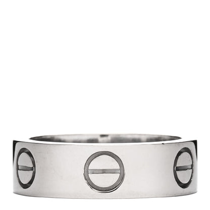Cartier 18K White Gold 5.5mm LOVE Ring 49 4.75 1 of 3