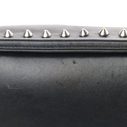 Alexander McQueen Pebbled Calfskin Skull Studded Padlock Tote Black 12 of 16