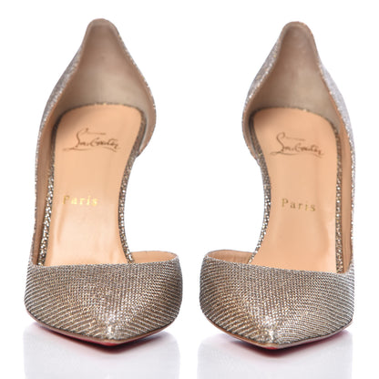 Christian Louboutin Glitter Luminor Iriza 100 Pumps 40.5 Gold 2 of 11