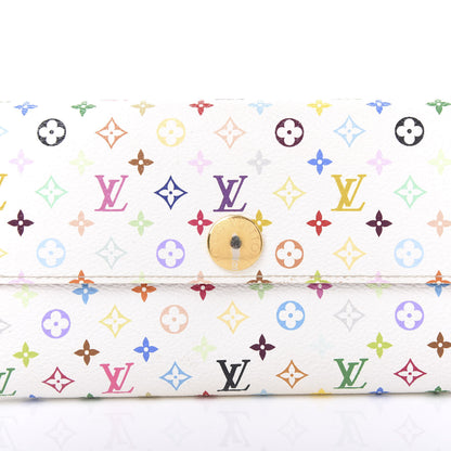 Louis Vuitton Monogram Multicolor Sarah Wallet White Eglantine 9 of 11