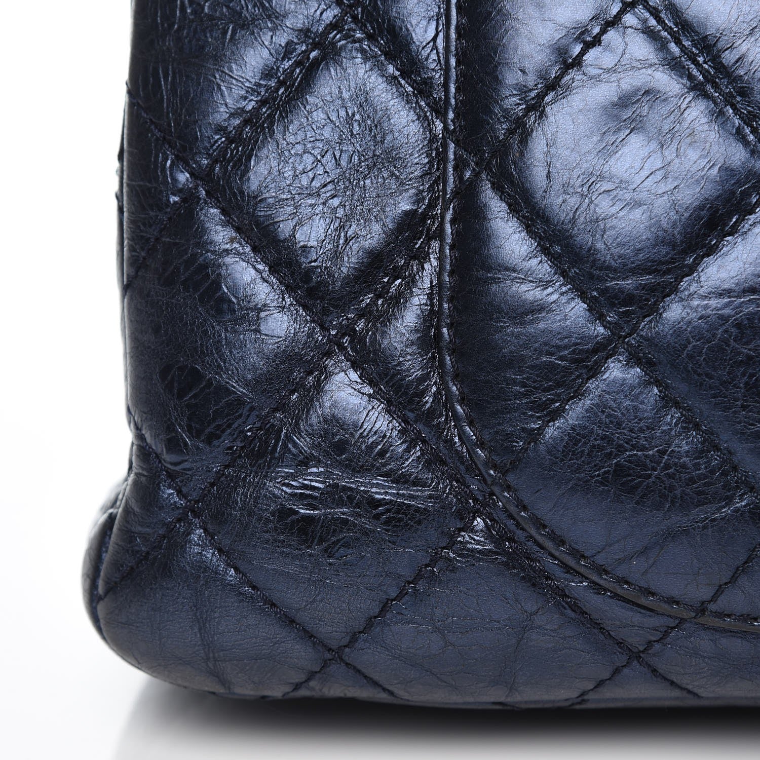 Chanel Metallic Aged Calfskin Quilted 2.55 Reissue 228 Flap Blue 16 of 16