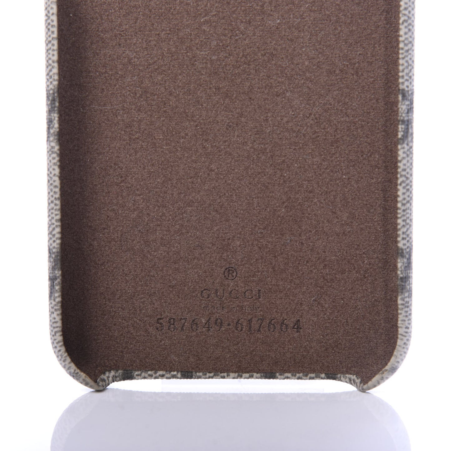 GG Supreme Monogram Top Handle iPhone X/XS Case Beige