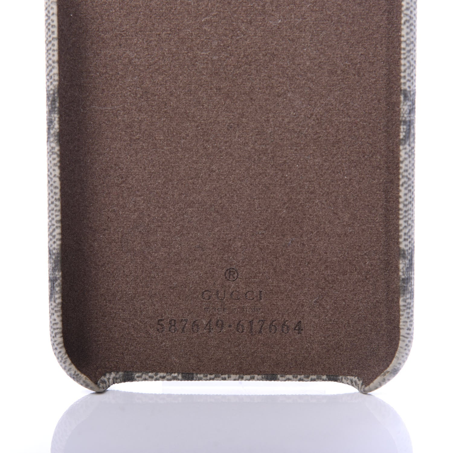 Gucci GG Supreme Monogram Top Handle iPhone X/XS Case Beige 5 of 5