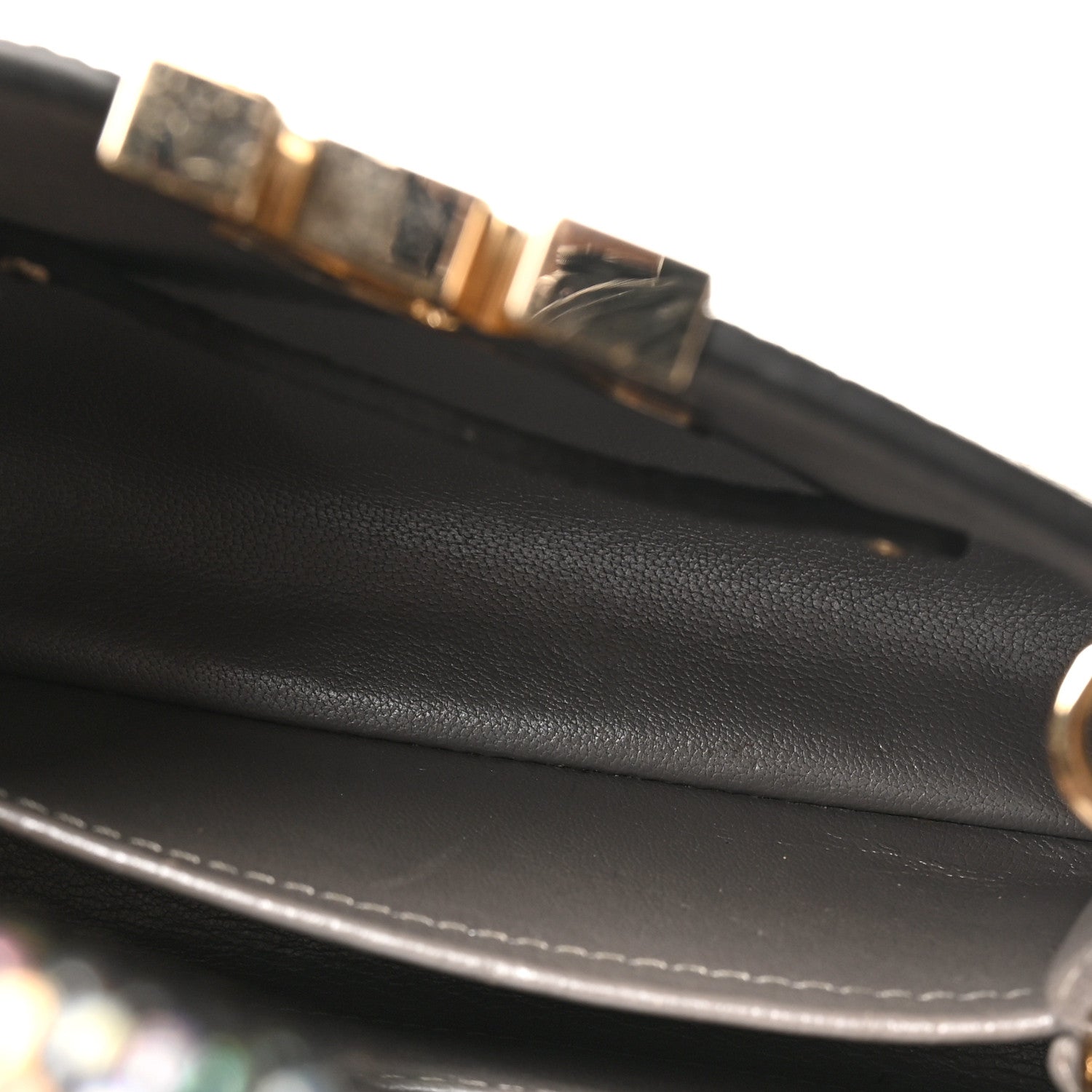 Louis Vuitton Lizard Capucines Mini Bleu Petrole 5 of 10