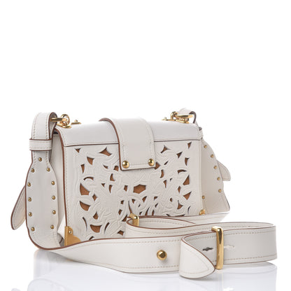 Prada City Calf Saffiano Laser Cut Cahier Bag Talco 3 of 12