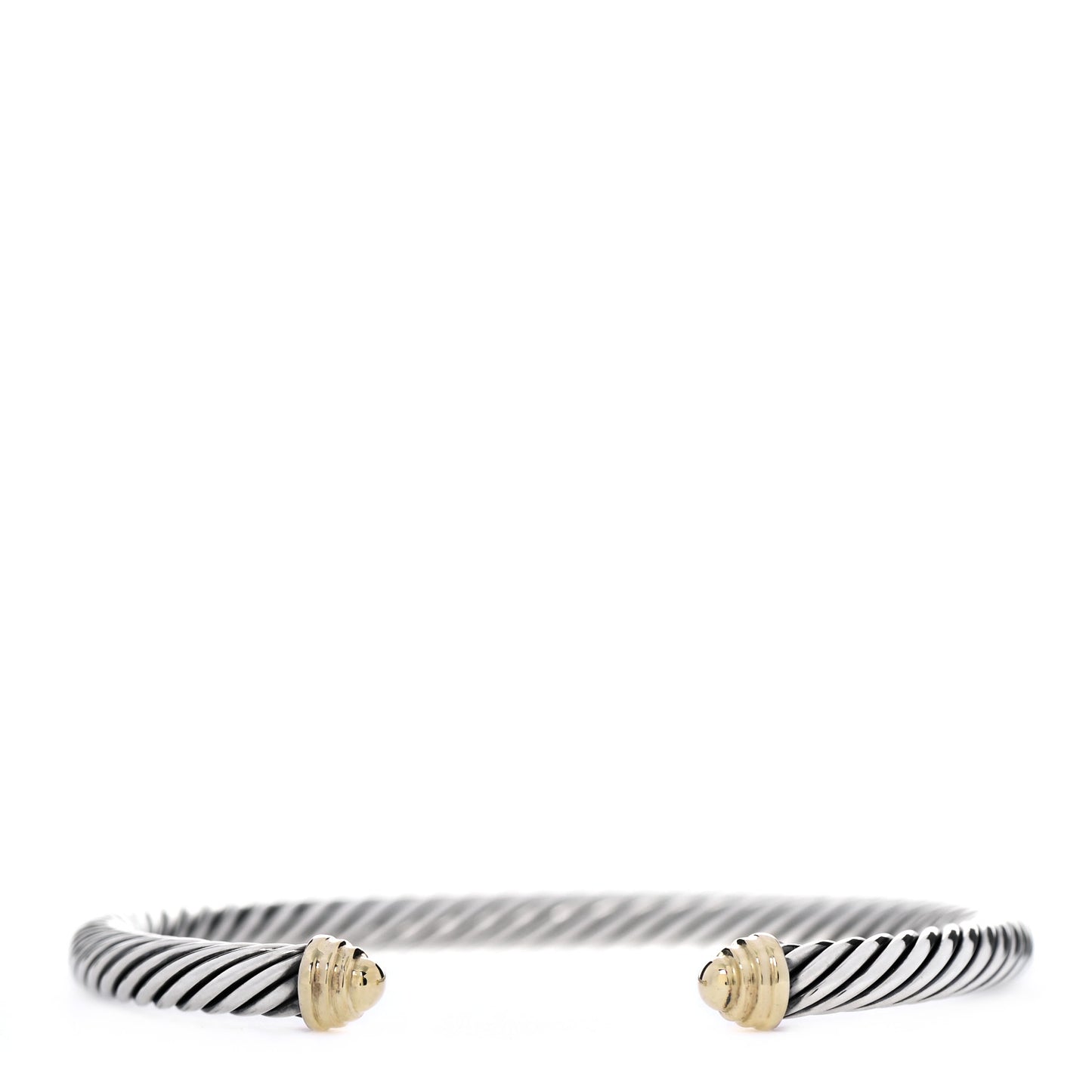 Sterling Silver 14K Yellow Gold 5mm Cable Classics Bracelet