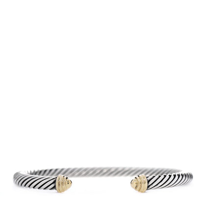 David Yurman Sterling Silver 14K Yellow Gold 5mm Cable Classics Bracelet 1 of 4