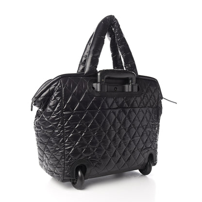 Chanel Nylon Quilted Coco Cocoon Trolley Black 2 of 9