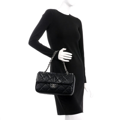 Chanel Coated Canvas Quilted Le Marais Flap Black 2 of 8