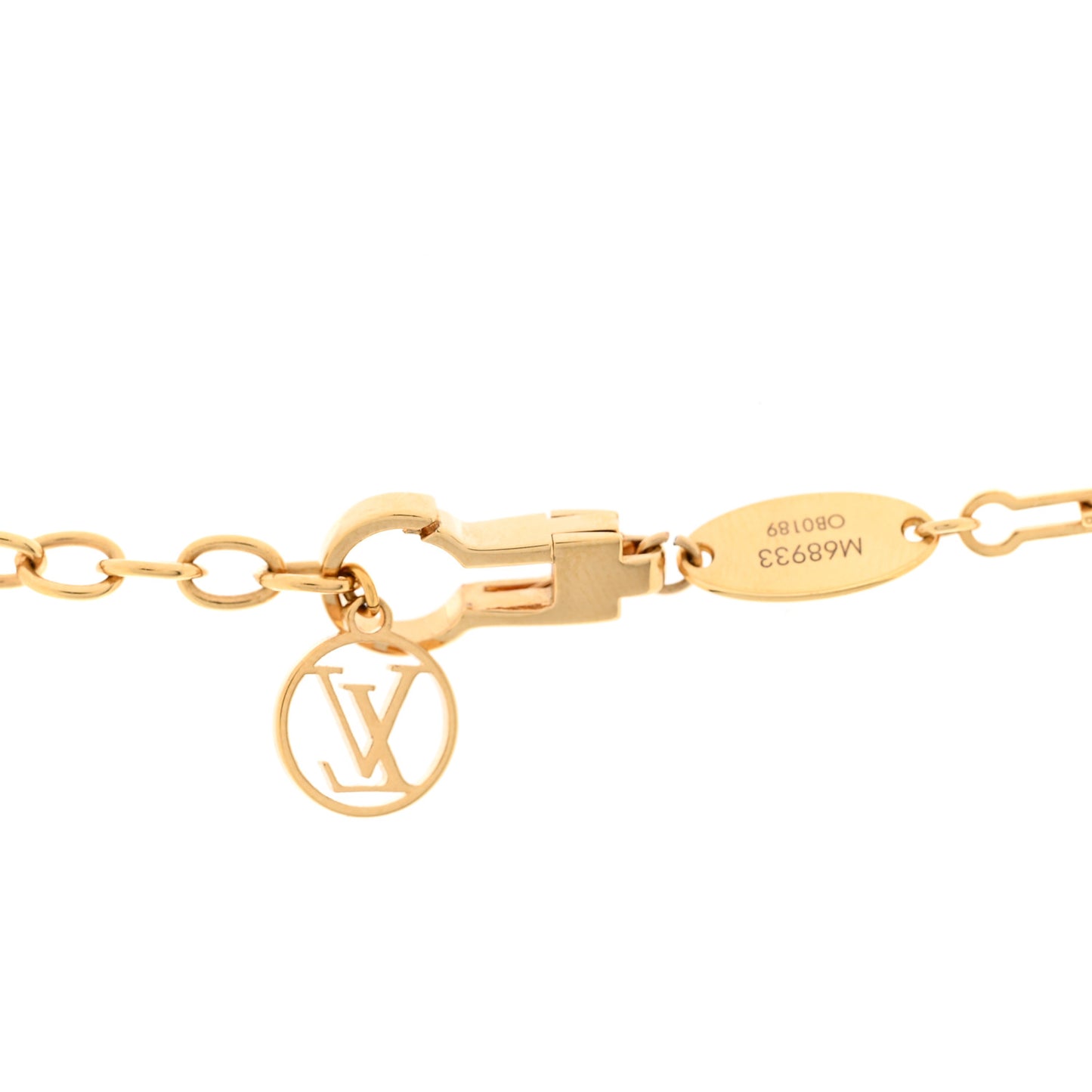 Monogram LV Luggage Charms Necklace Gold
