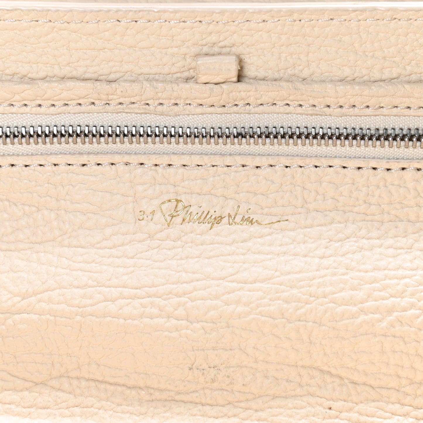 Textured Calfskin Medium Pashli Satchel Milk