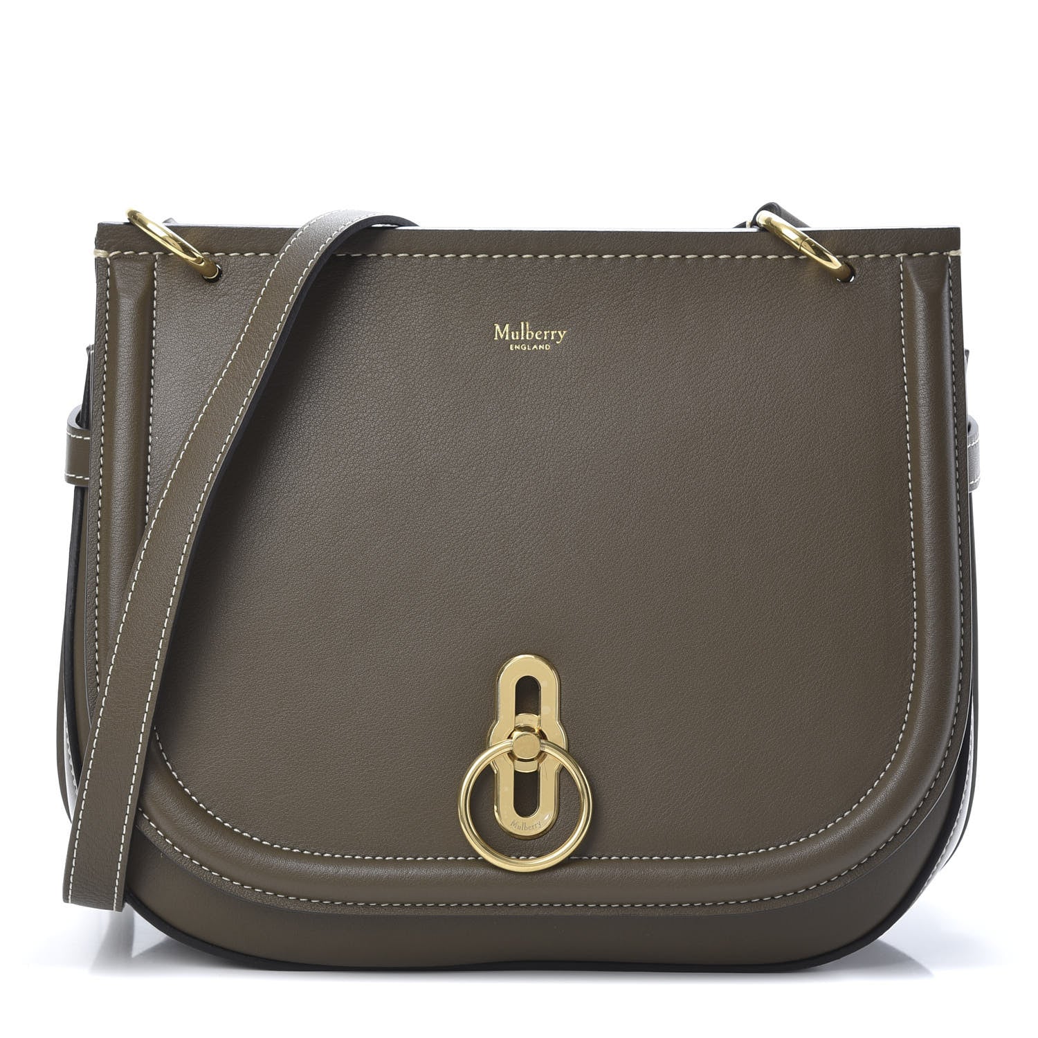 Mulberry Silky Calfskin Amberley Satchel Dark Palm 1 of 9