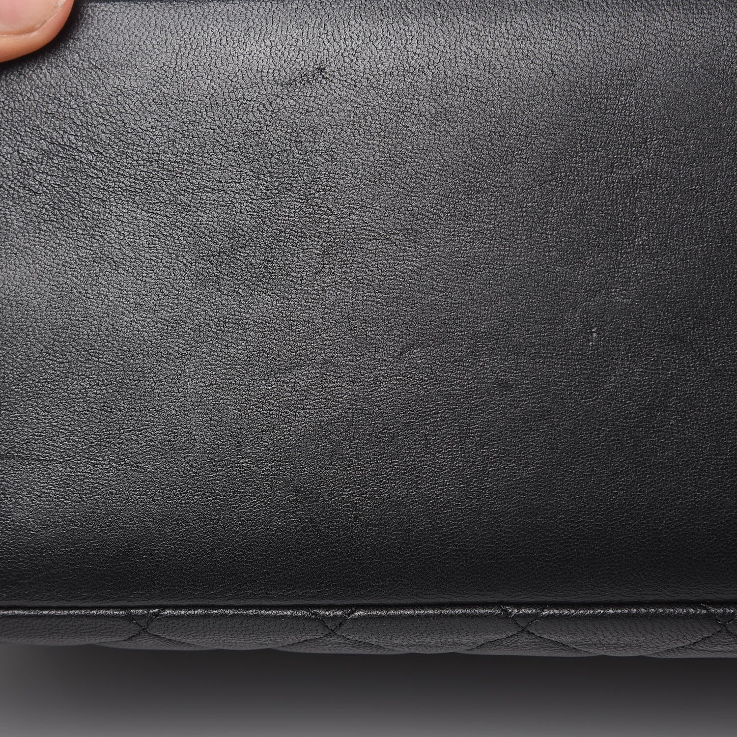 Chanel Lambskin Quilted Large Curvy Pouch Cosmetic Case Black 10 of 17