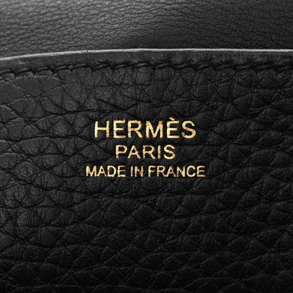 Hermes Taurillon Clemence Halzan 25 Black 6 of 11