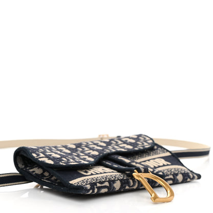 Christian Dior Oblique Slim Saddle Pouch Blue 4 of 9