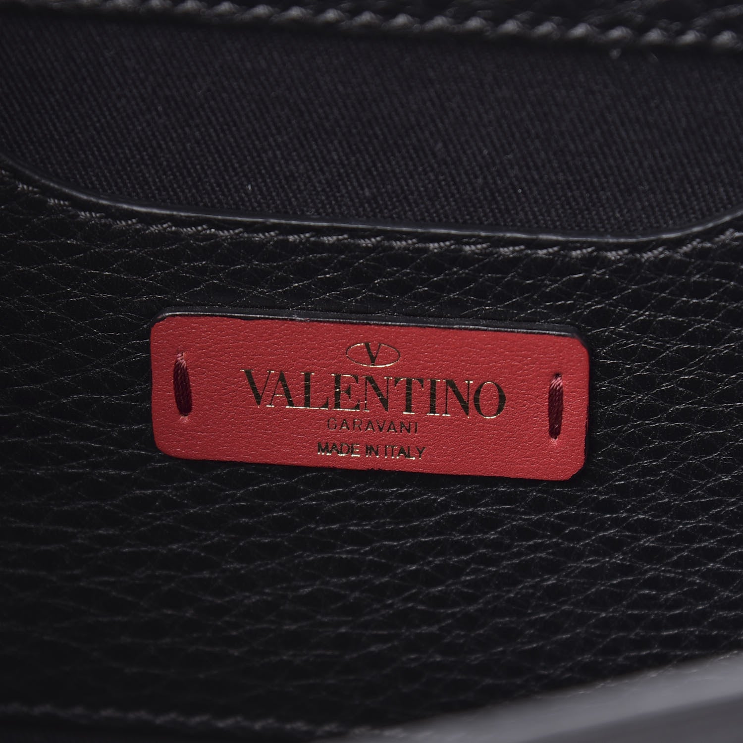 Valentino Garavani Grained Calfskin Medium Rockstud Chain Bag Black 6 of 10
