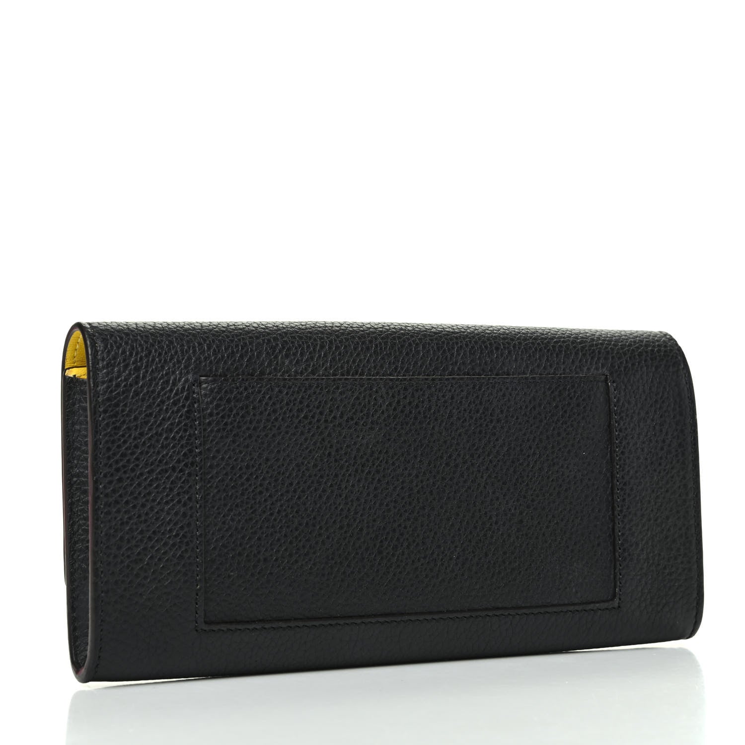 Celine Drummed Calfskin Large Multifunction Flap Wallet Black 3 of 9