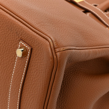 Hermes Togo Verso Birkin 35 Gold Geranium 10 of 13