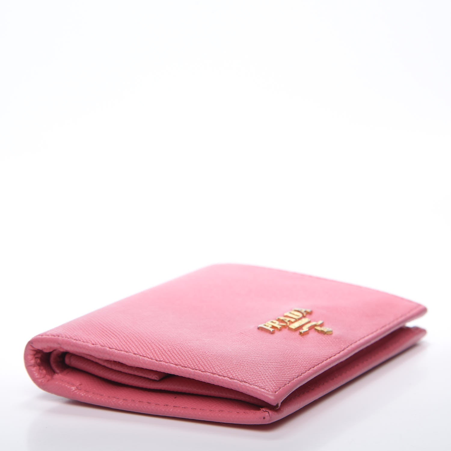 Prada Saffiano Metal Bi-Fold Wallet Peonia 3 of 9