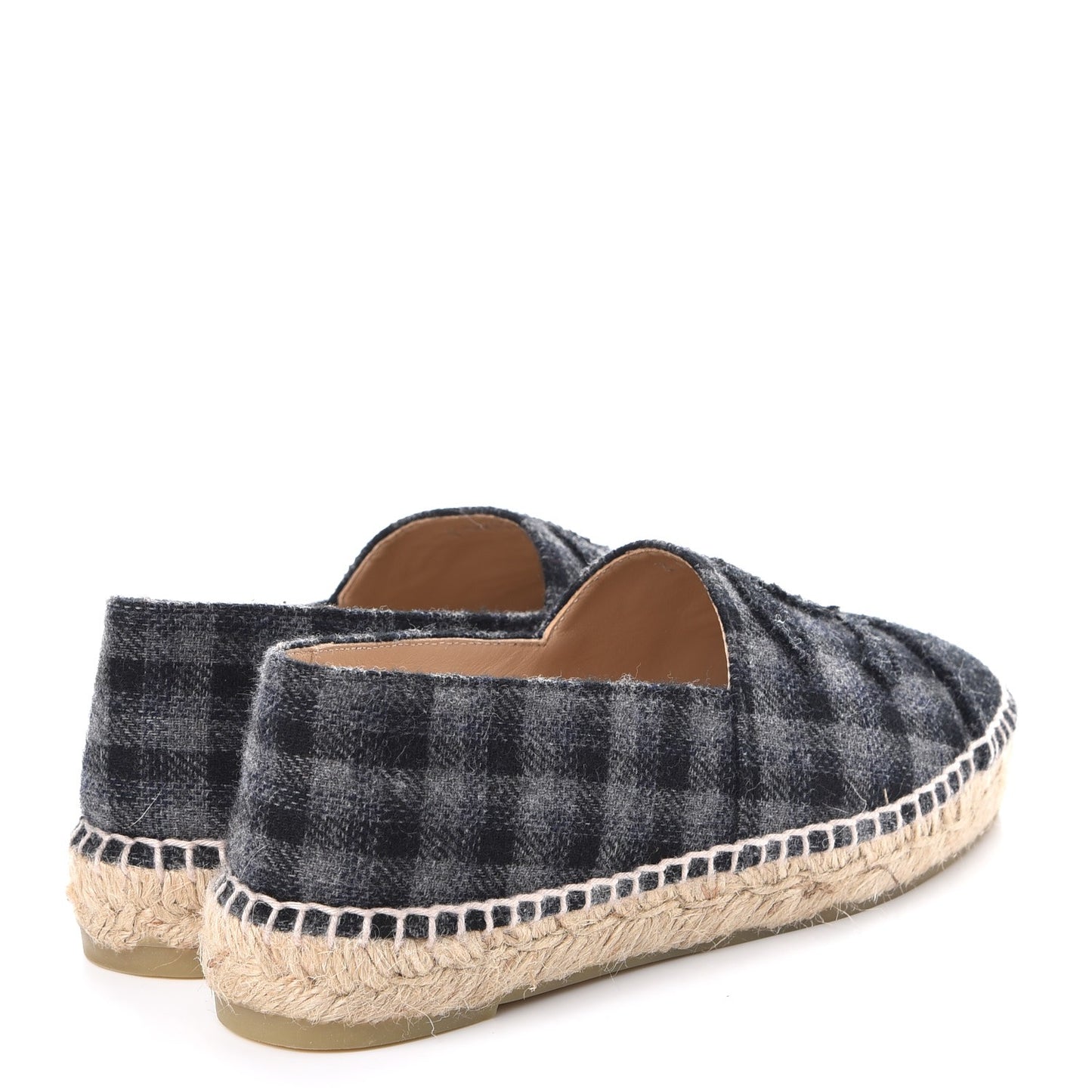 Flannel Espadrilles 35 Grey Black