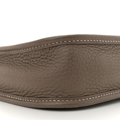 Hermes Taurillon Clemence Amazone Evelyne TPM Etoupe Bleu Indigo 9 of 12