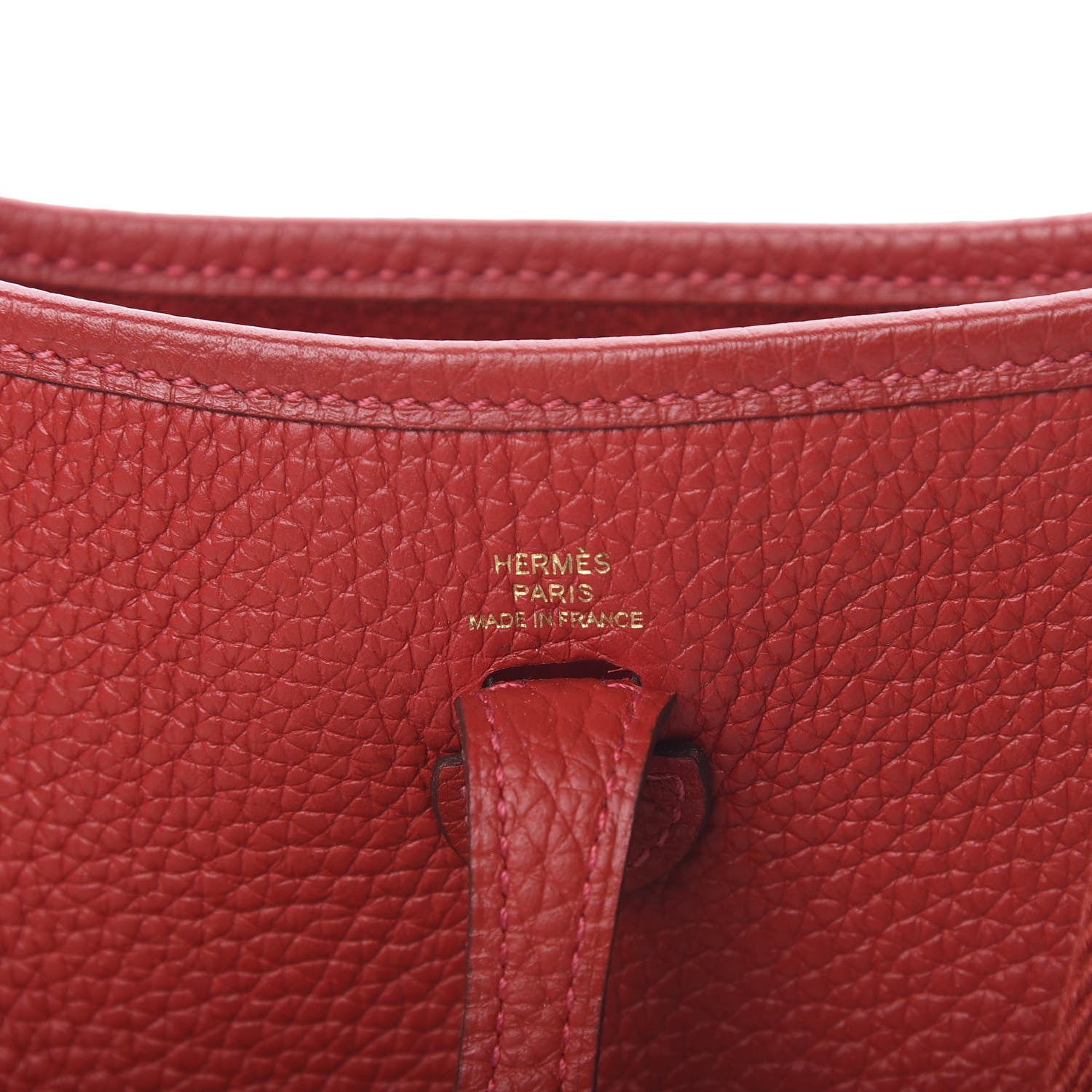 Hermes Taurillon Clemence Evelyne TPM Rouge Casaque 6 of 11