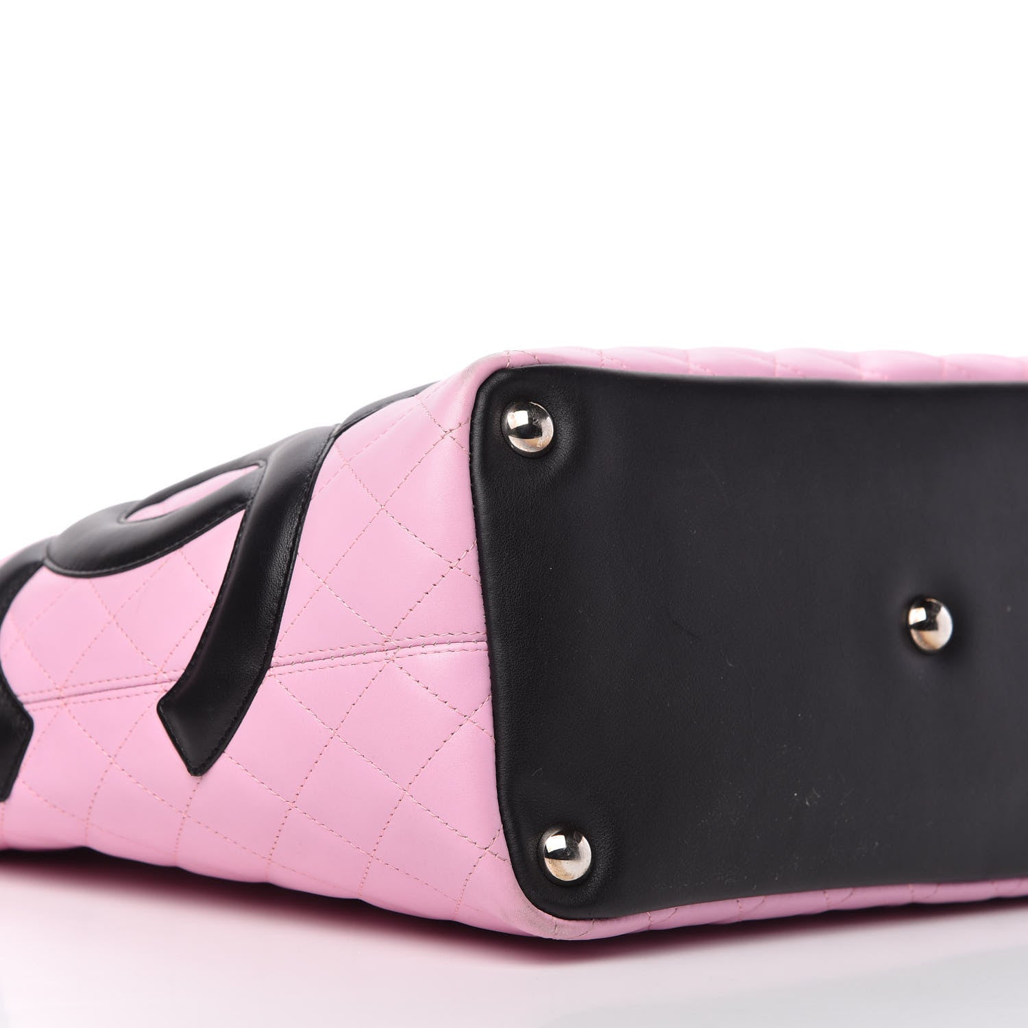 Chanel Calfskin Quilted Large Cambon Tote Pink Black 6 of 10