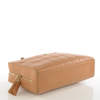 Chanel Lambskin Square Stitched Shoulder Bag Beige 4 of 9