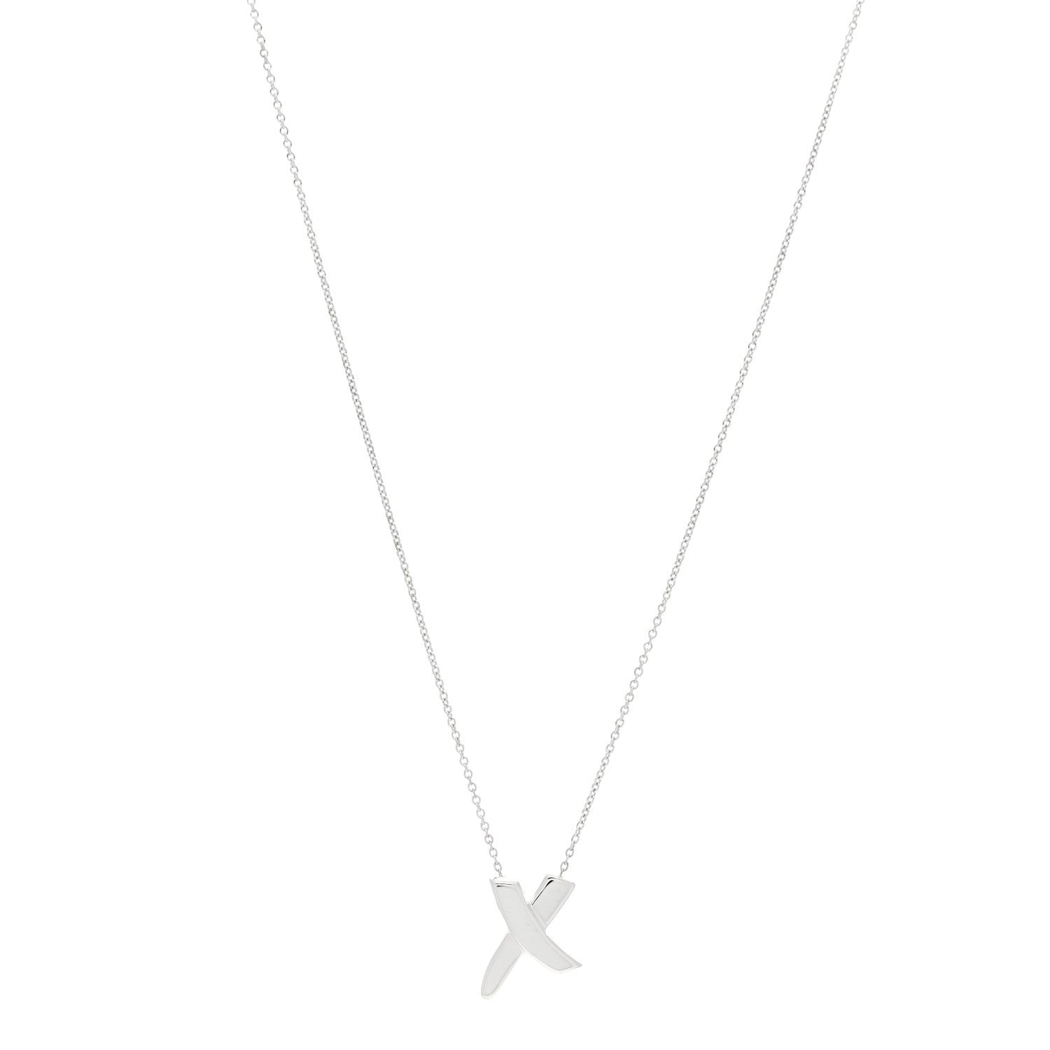 Tiffany Sterling Silver Paloma Picasso Graffiti X Pendant Necklace 1 of 5
