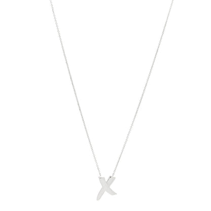 Tiffany Sterling Silver Paloma Picasso Graffiti X Pendant Necklace 1 of 5