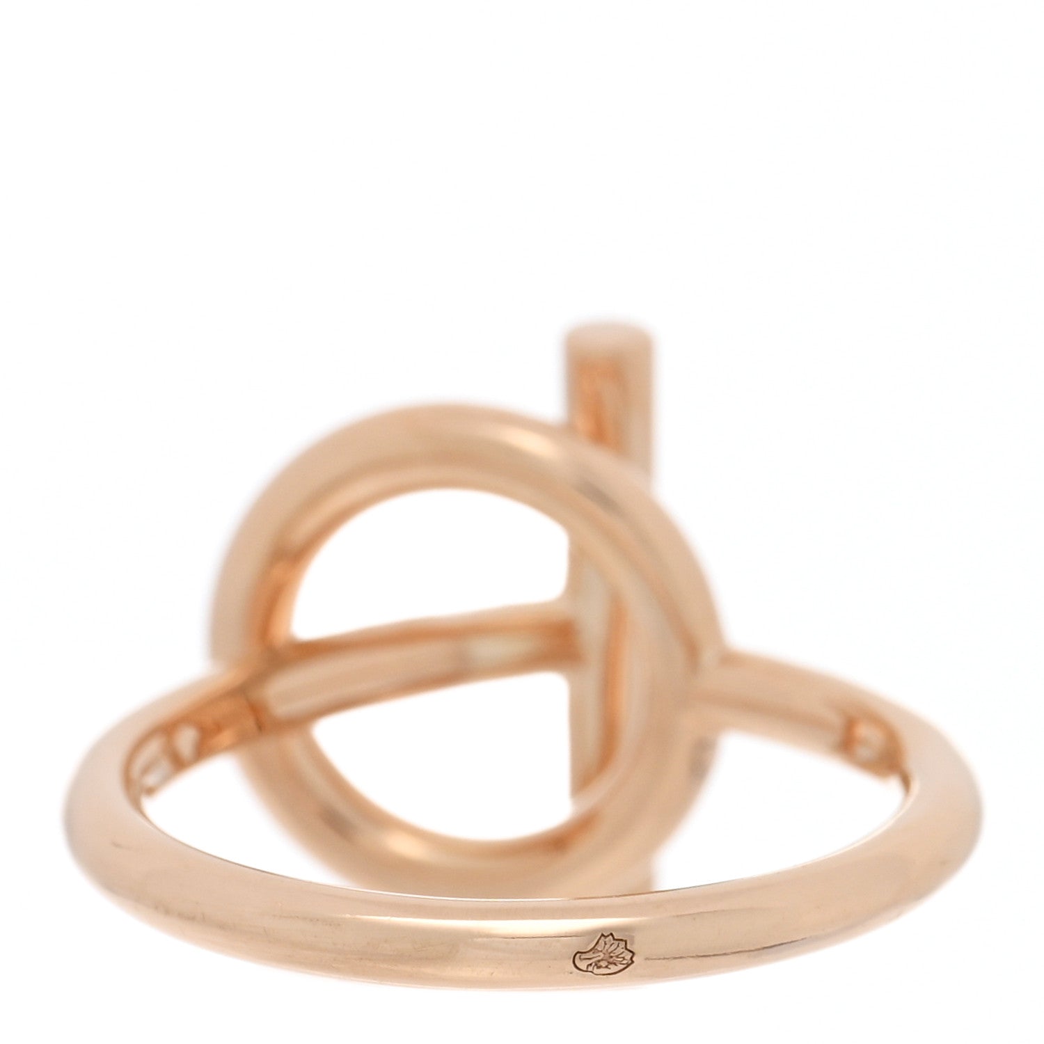 Hermes 18K Rose Gold Diamond PM Echappee Ring 51 5.75 3 of 5