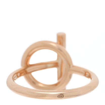 Hermes 18K Rose Gold Diamond PM Echappee Ring 51 5.75 3 of 5