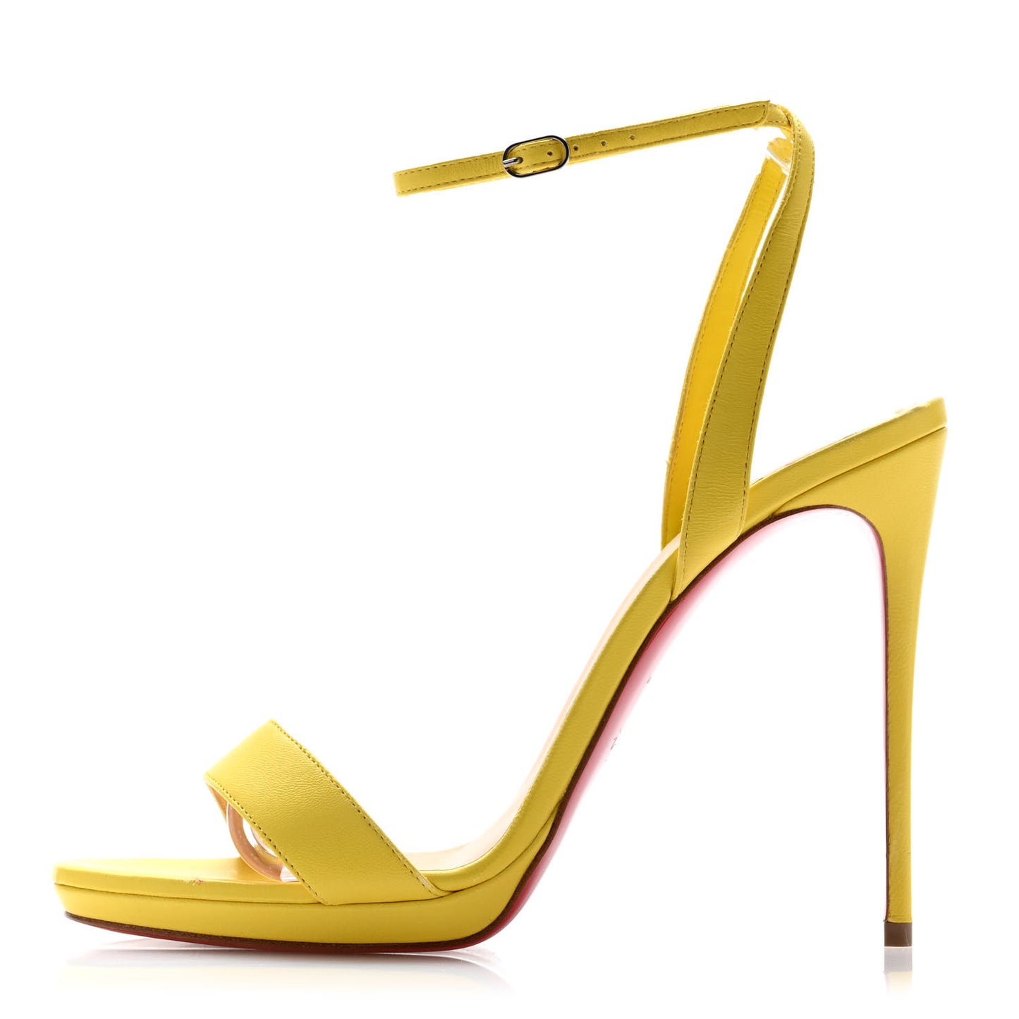 Nappa Loubi Queen 120 Strap Sandals 40 Yellow