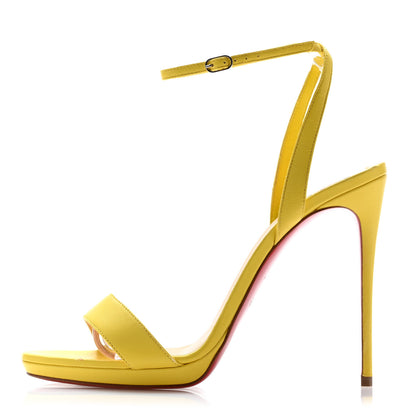 Christian Louboutin Nappa Loubi Queen 120 Strap Sandals 40 Yellow 1 of 12