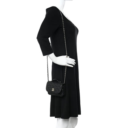 Chanel Caviar Quilted Business Affinity Clutch With Chain Black 2 of 12