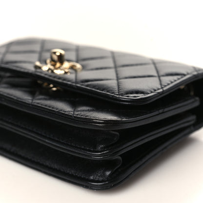 Chanel Lambskin Quilted Mini Trendy CC Wallet On Chain WOC Black 8 of 8