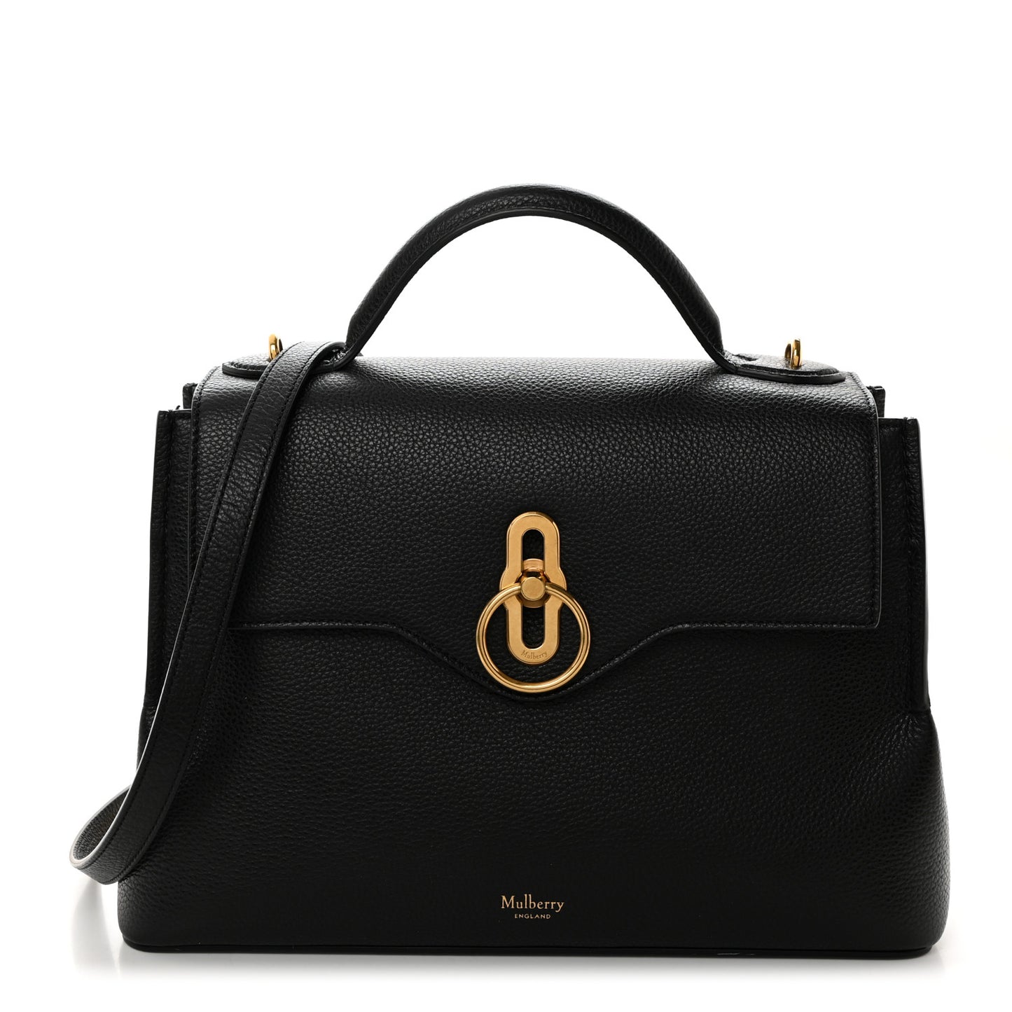 Small Classic Grain Calfskin Small Seaton Black