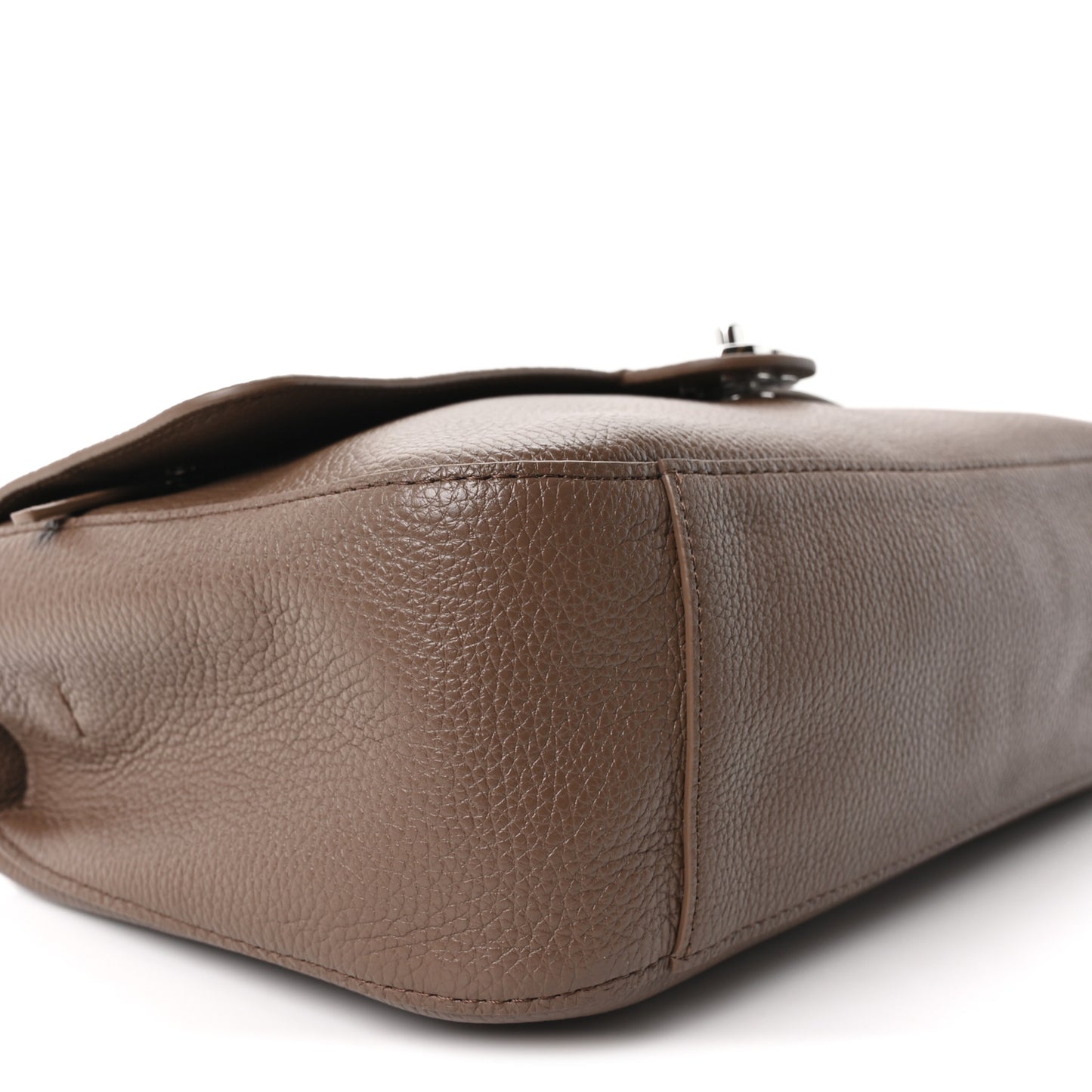 Grained Calfskin Small Souplissimo Maxi Flap Light Brown
