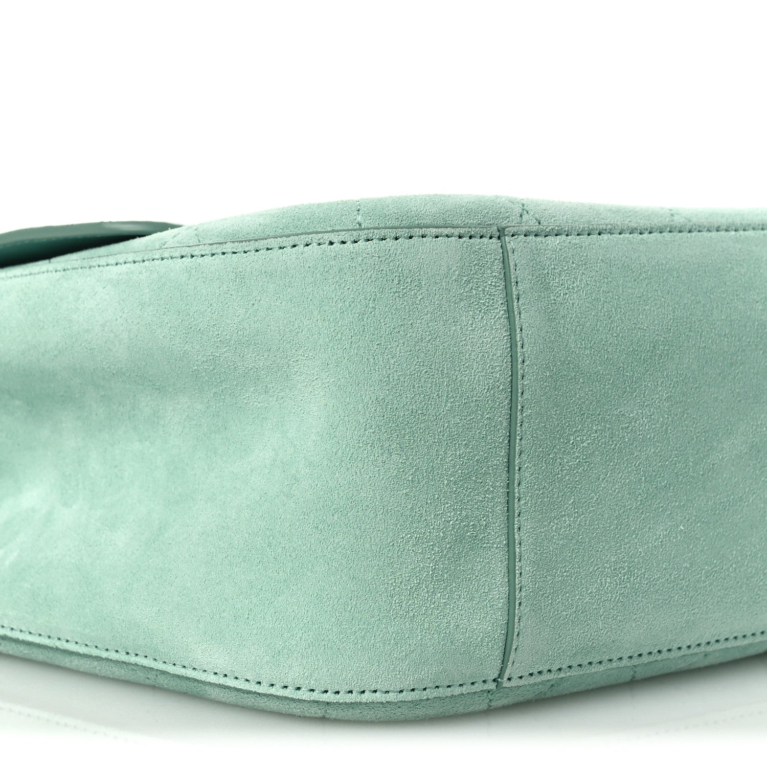 Chanel Suede Calfskin Small Souplissimo Maxi Flap Green 17 of 22