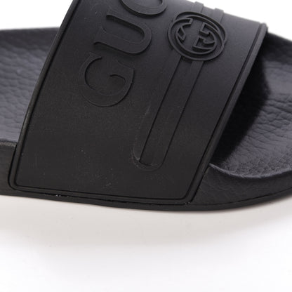 Gucci Rubber Womens Logo Slide Sandals 36 Black 9 of 9
