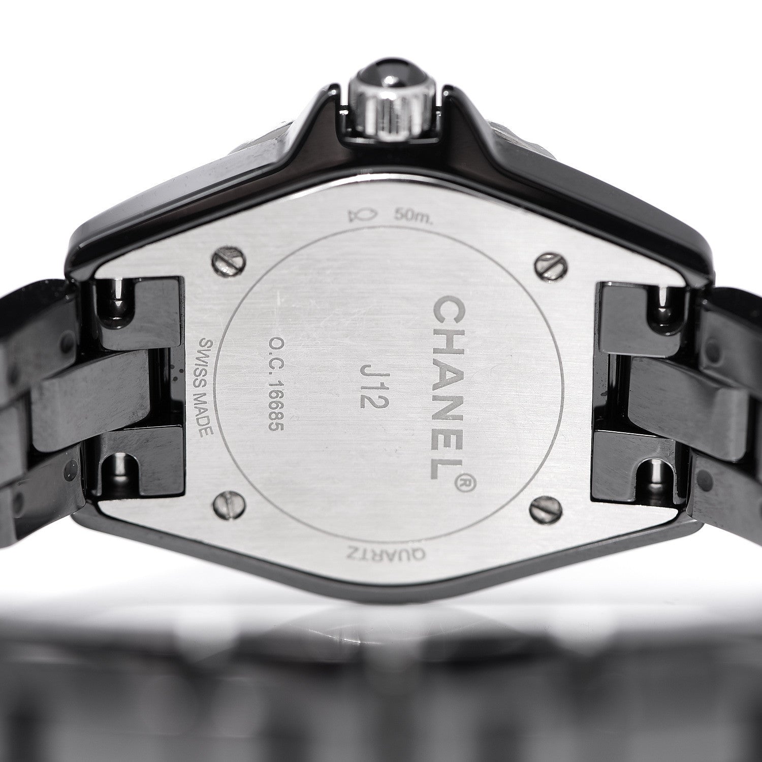 Chanel Stainless Steel Ceramic Diamond Bezel 29mm J12 Quartz Watch Black 4 of 5