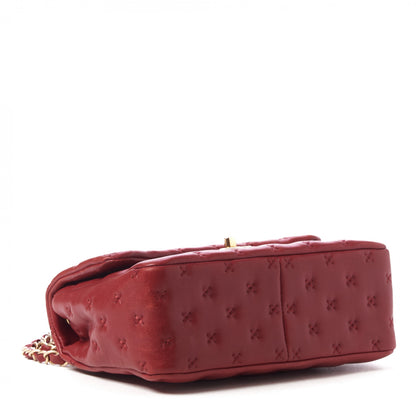 Chanel Lambskin Cross Stitch Mini Coco Handle Flap Red 3 of 9