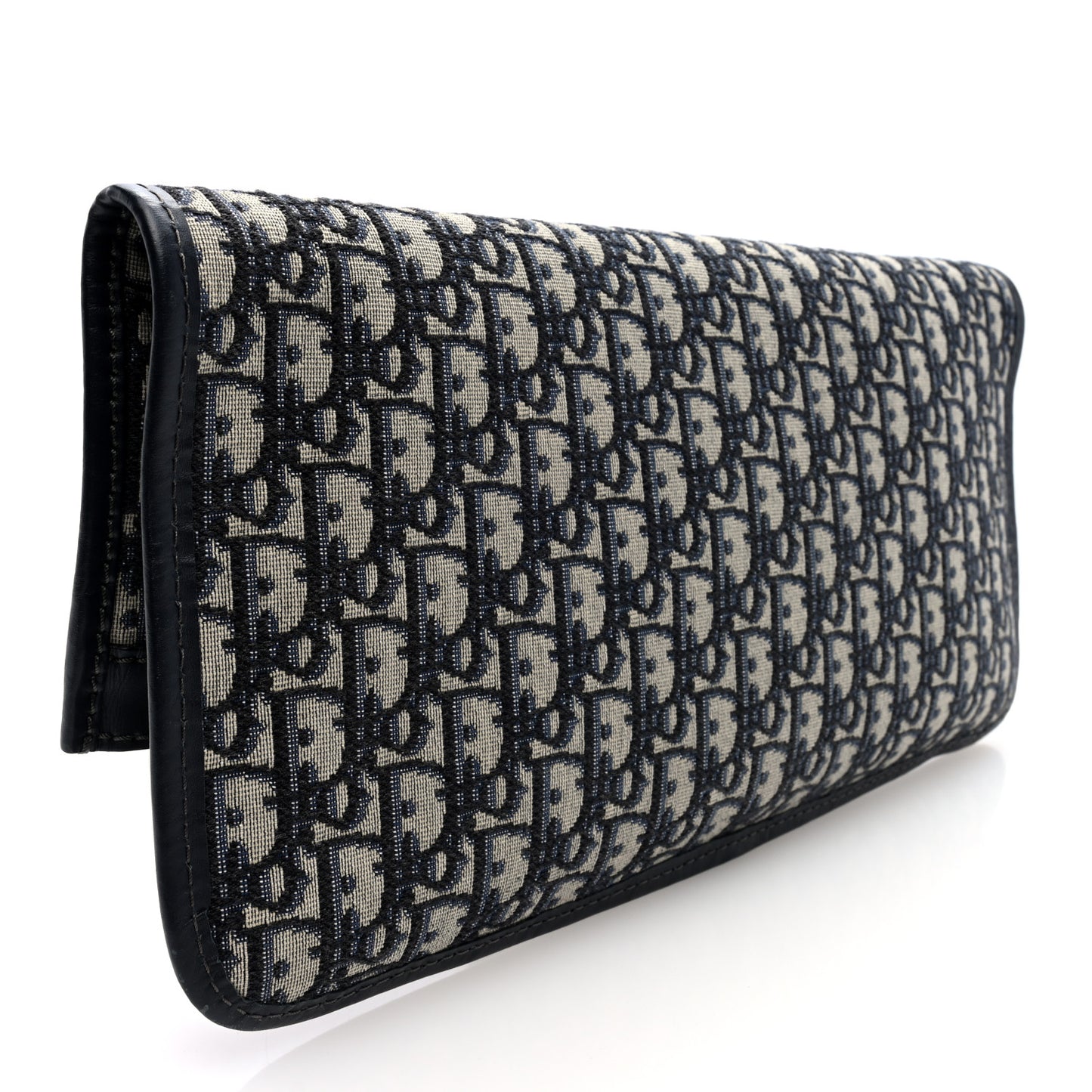 Oblique Fold Over Clutch Blue