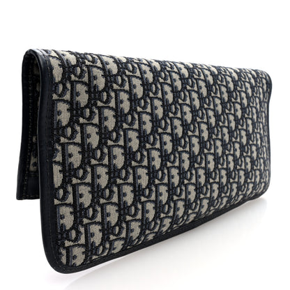 Christian Dior Oblique Fold Over Clutch Blue 3 of 10