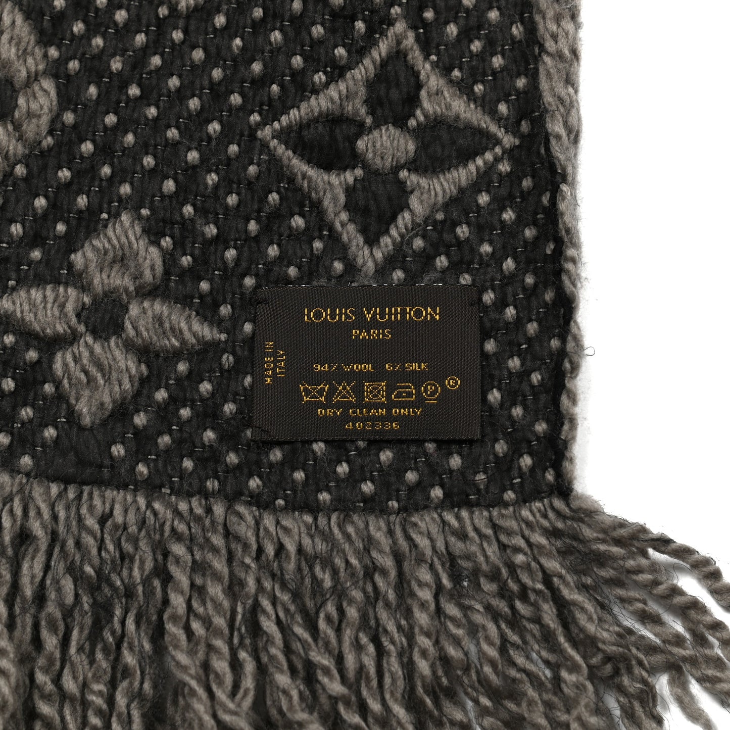 Wool Silk Logomania Scarf Verone