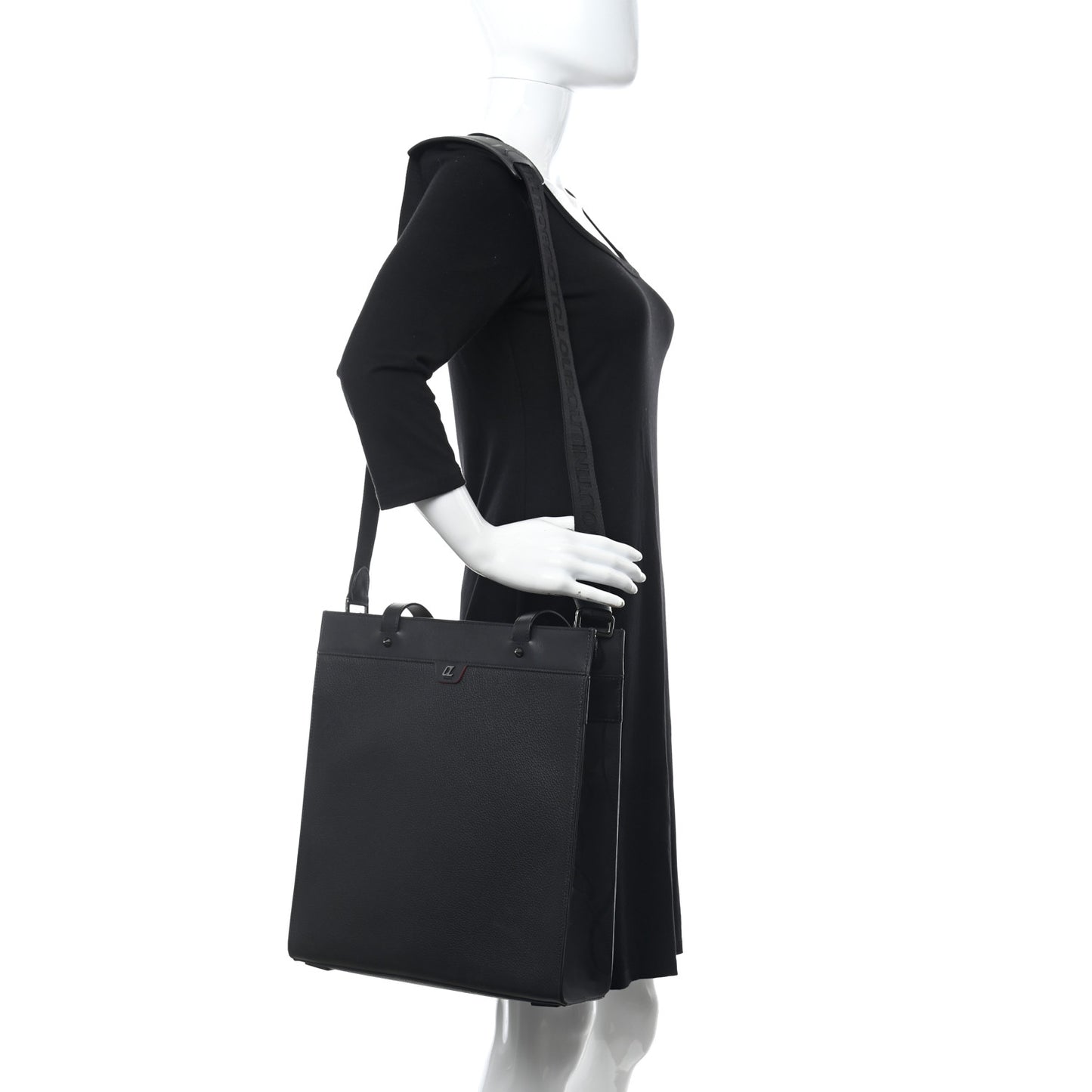 Grained Calfskin Ruistote Tote Black