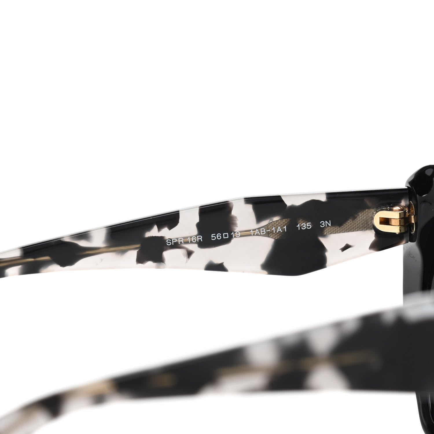 Prada Acetate Sunglasses SPR 16R Black Tortoise Grey 6 of 8